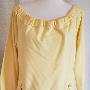 Maurice's off the shoulder distressed sweatshirt